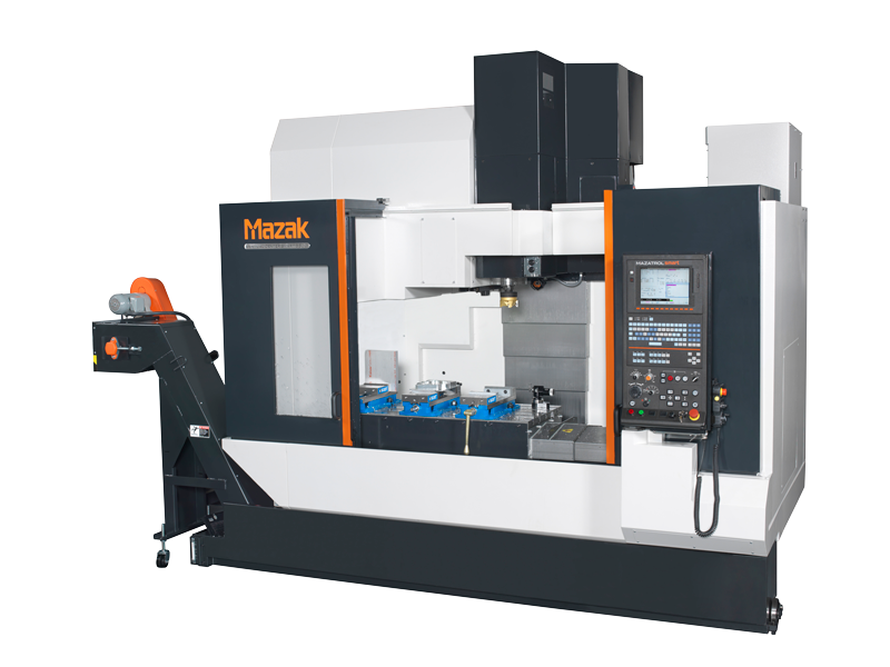 Mazak vertical machining center line rail machine with optical ruler